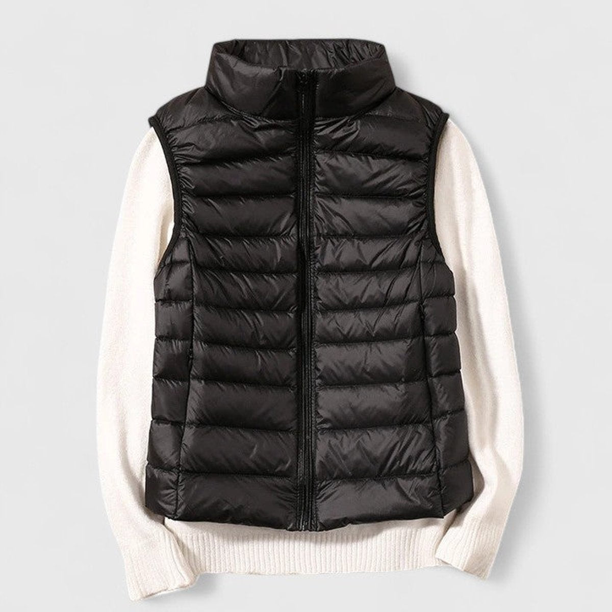 Reagan | Lightweight Quilted Zip Front Puffer Vest