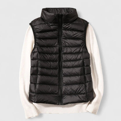Reagan | Lightweight Quilted Zip Front Puffer Vest