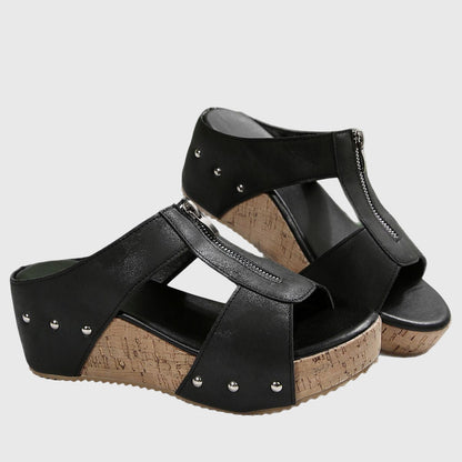 Remi | Stylish Cork Wedge Sandals