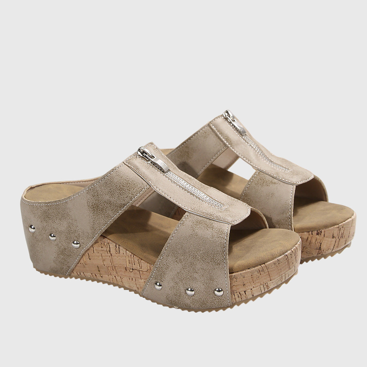 Remi | Stylish Cork Wedge Sandals