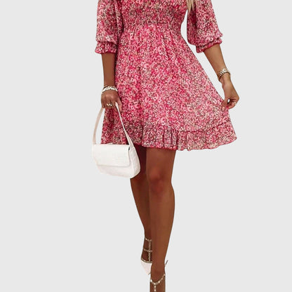 Ruby | Ditsy Floral Puff Sleeve Mini Dress