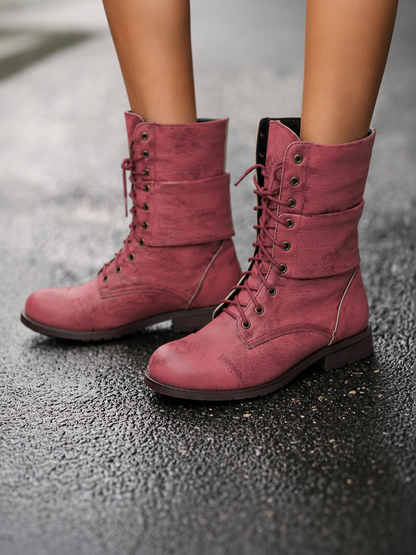 Ruby | Lace Up Combat Boots