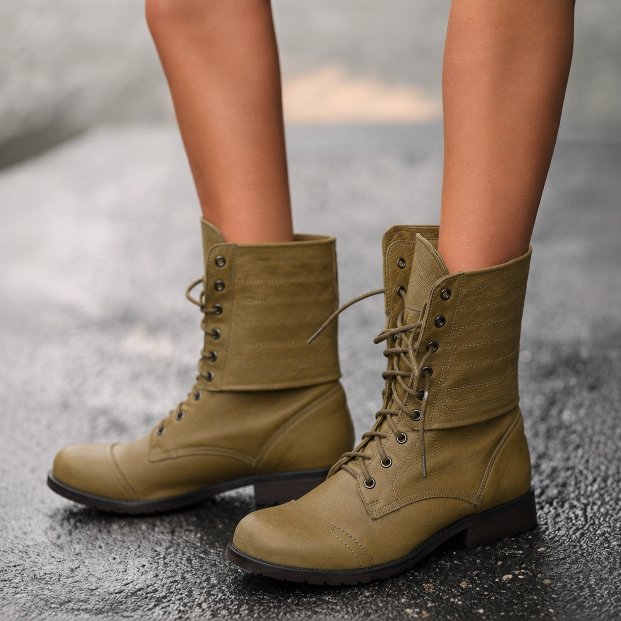 Ruby | Lace Up Combat Boots
