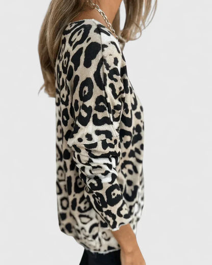 Ruby | Leopard Print Long Sleeve Top