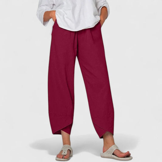 Luna | Comfortable Drawstring Waist Wide Leg Pants
