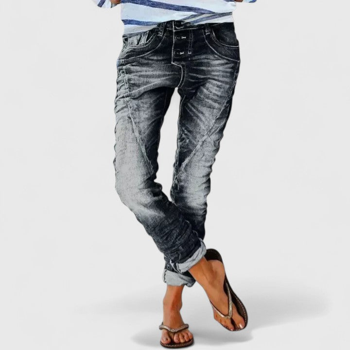Jade | Stylish Tapered Ankle Jeans Pants