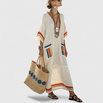 Willow | Oversized Striped Boho Maxi Dress
