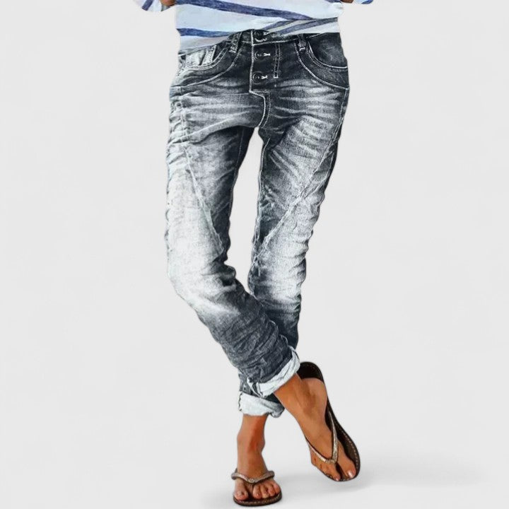 Jade | Stylish Tapered Ankle Jeans Pants