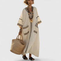 Willow | Oversized Striped Boho Maxi Dress