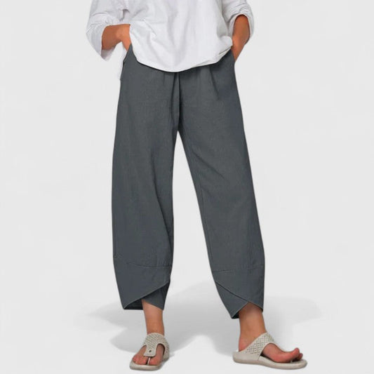 Luna | Comfortable Drawstring Waist Wide Leg Pants