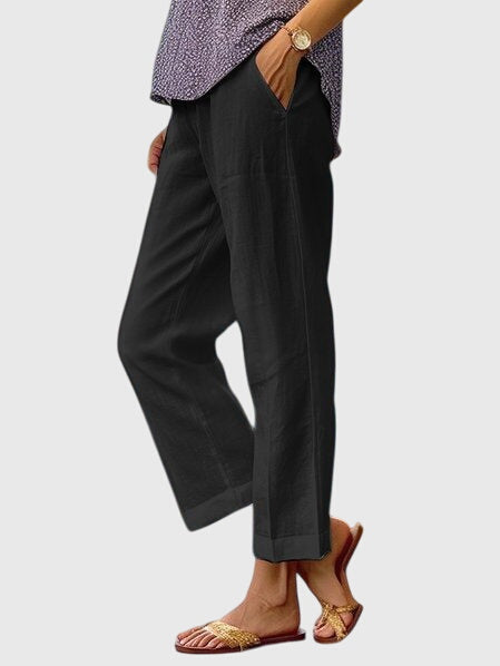 Sage | Sophisticated Cropped Linen Pants