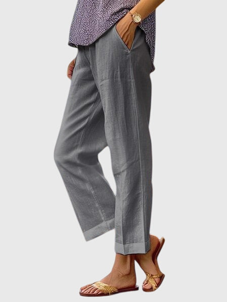 Sage | Sophisticated Cropped Linen Pants