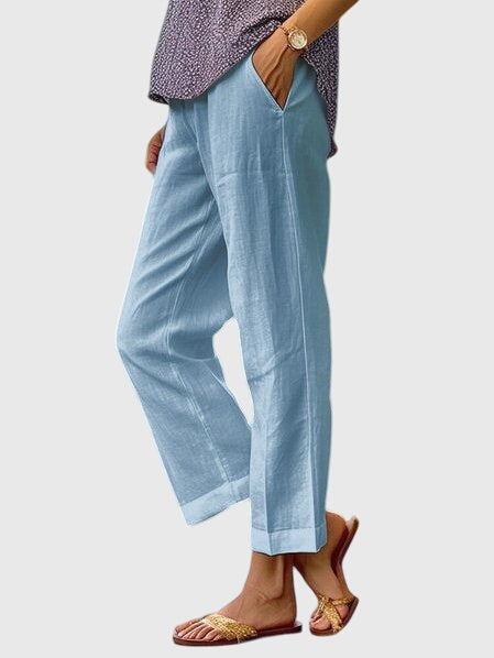 Sage | Sophisticated Cropped Linen Pants