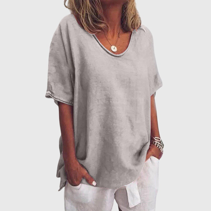 Savannah | Comfortable V-Neck Oversized Top