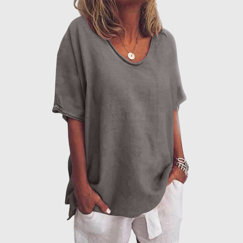 Savannah | Comfortable V-Neck Oversized Top
