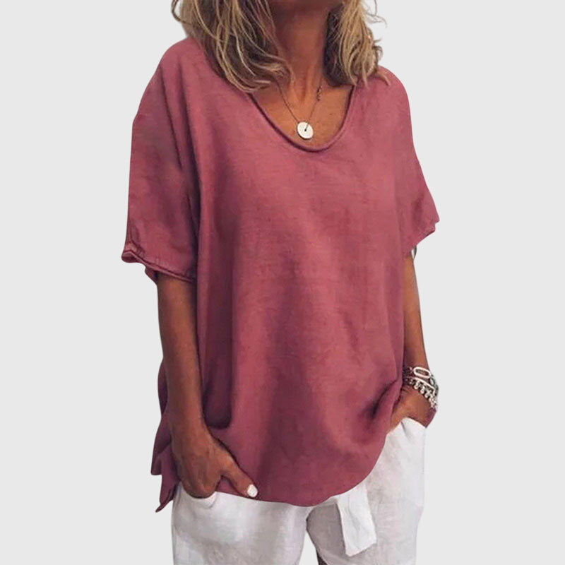 Savannah | Comfortable V-Neck Oversized Top