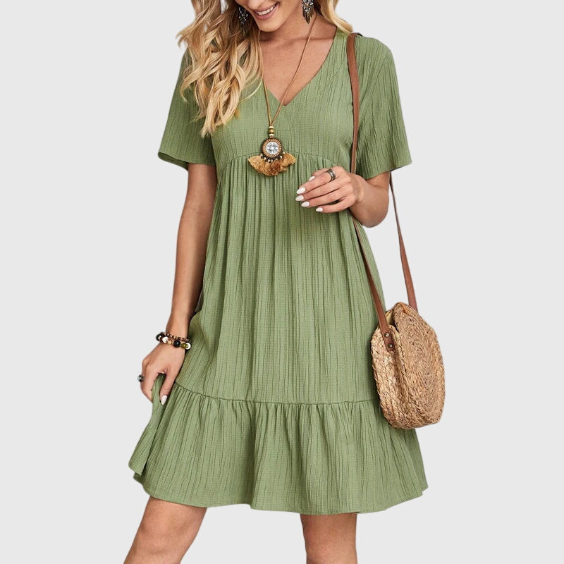 Savannah | Elegant Ruffle Hem Mini Dress