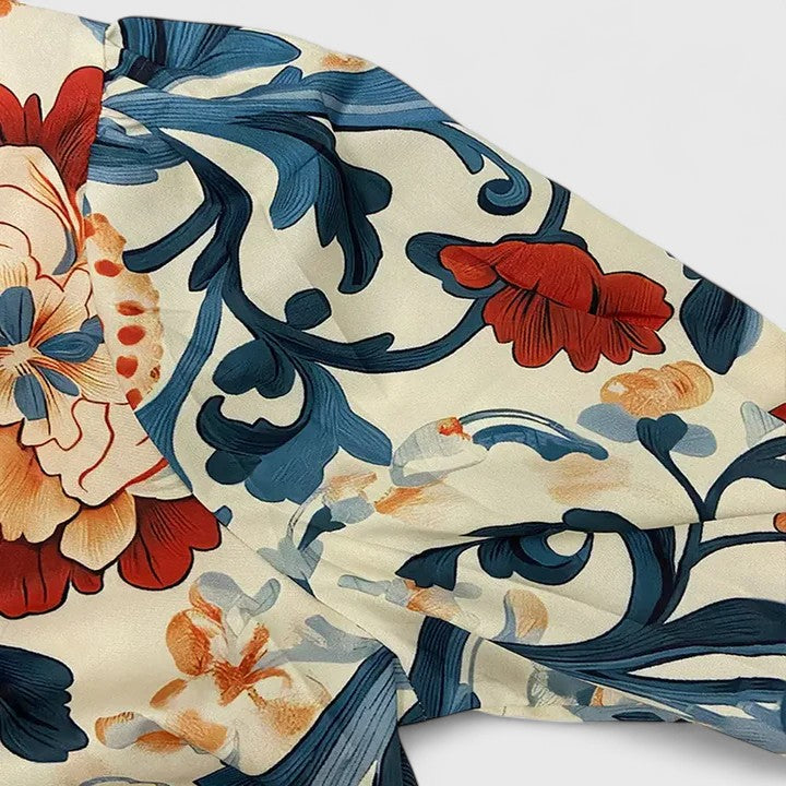 Savannah | Floral Collar Oversized Blouse