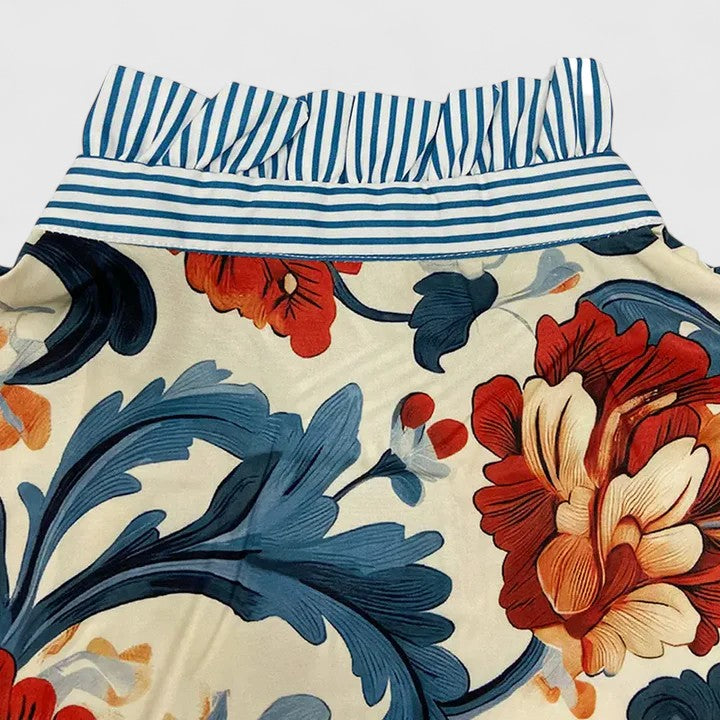 Savannah | Floral Collar Oversized Blouse
