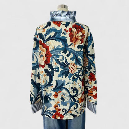 Savannah | Floral Collar Oversized Blouse