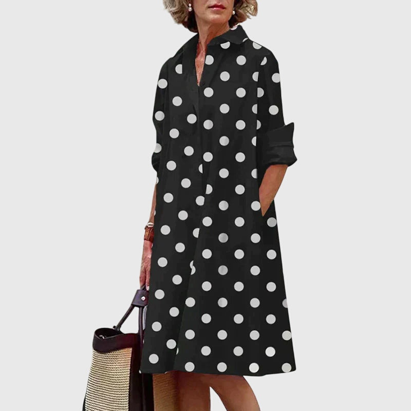 Savannah | Relaxed Flowing Casual Midi Dress With Pockets