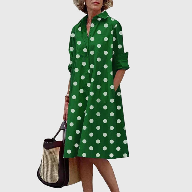 Savannah | Relaxed Flowing Casual Midi Dress With Pockets