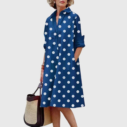 Savannah | Relaxed Flowing Casual Midi Dress With Pockets