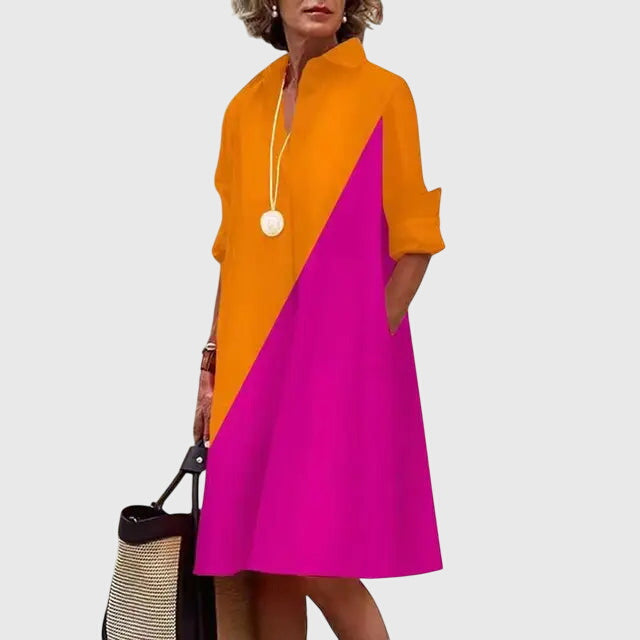 Savannah | Relaxed Flowing Casual Midi Dress With Pockets