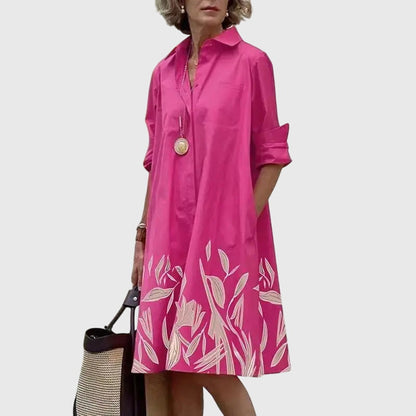 Savannah | Relaxed Flowing Casual Midi Dress With Pockets