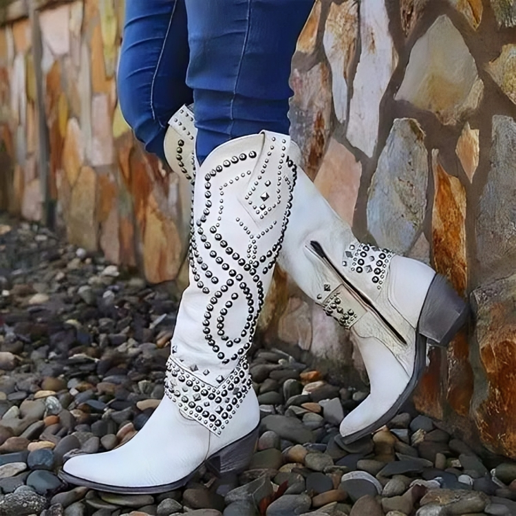 Savannah | Studded Western Knee High Boots