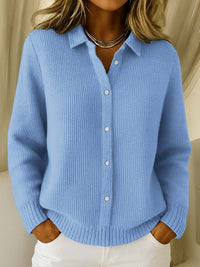 Scarlett | Elegant Knit Collared Cardigan