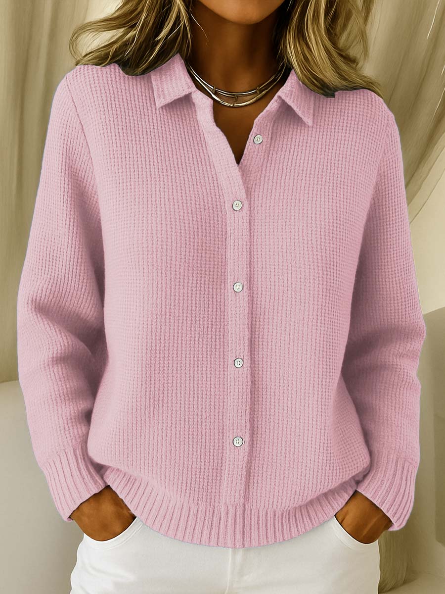 Scarlett | Elegant Knit Collared Cardigan