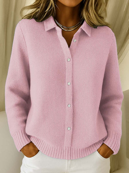 Scarlett | Elegant Knit Collared Cardigan