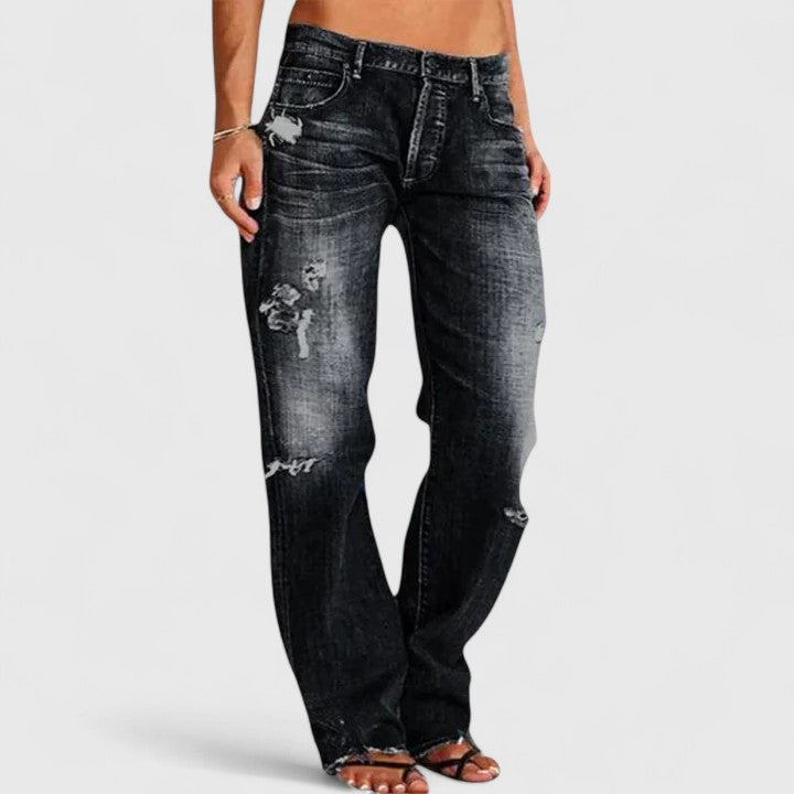 Scarlett | Low Rise Distressed Jeans