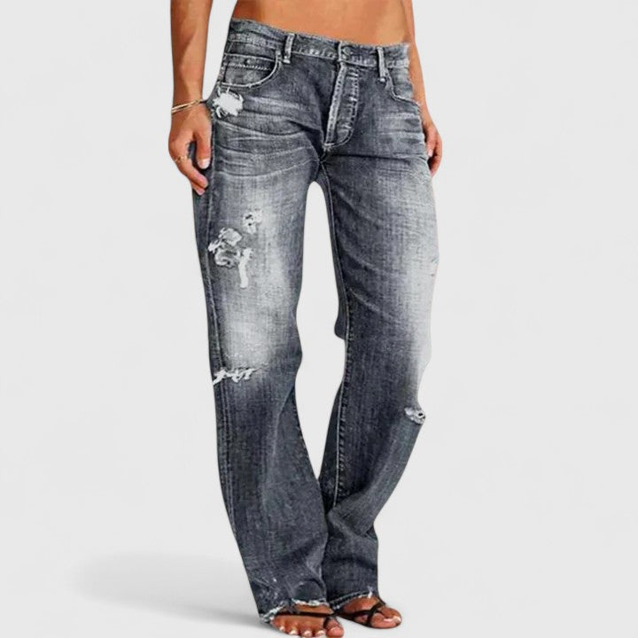 Scarlett | Low Rise Distressed Jeans