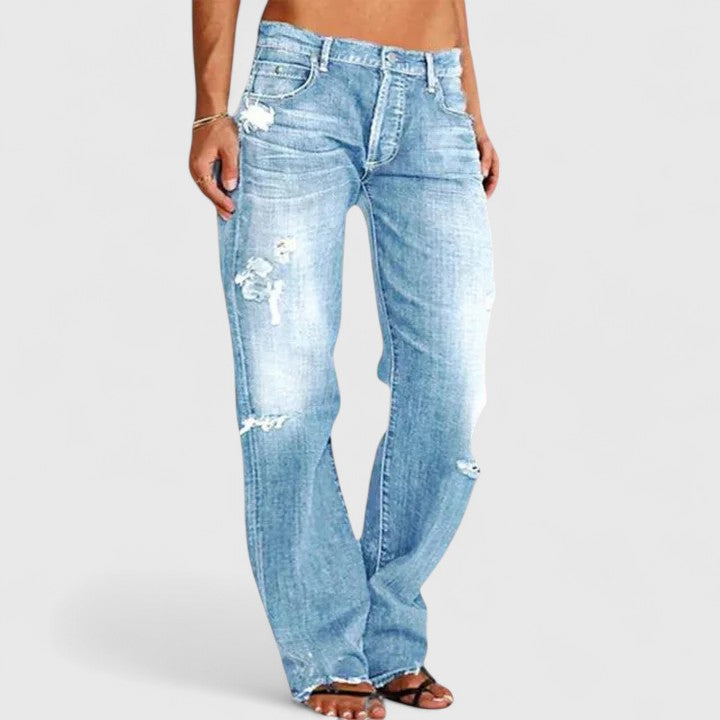 Scarlett | Low Rise Distressed Jeans