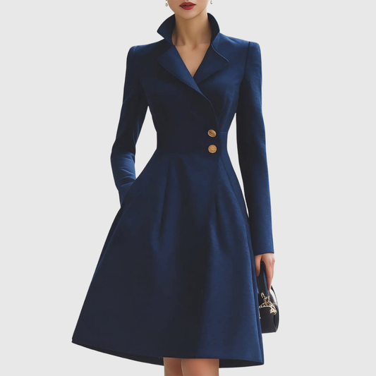 Scarlett | Tailored A-Line Coat Midi Dress