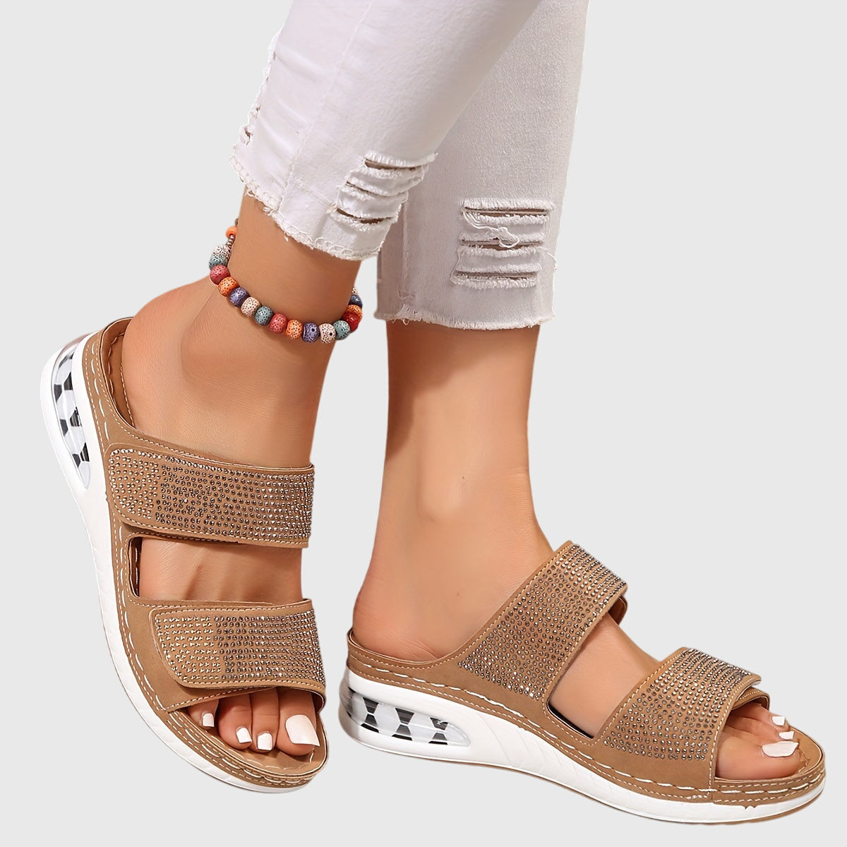 Skylar | Orthopedic Rhinestone Air Cushion Sandals