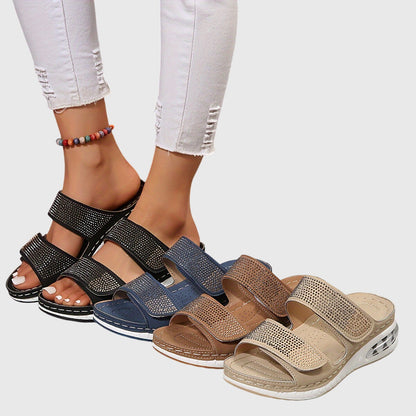 Skylar | Orthopedic Rhinestone Air Cushion Sandals