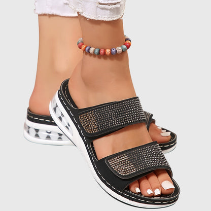 Skylar | Orthopedic Rhinestone Air Cushion Sandals