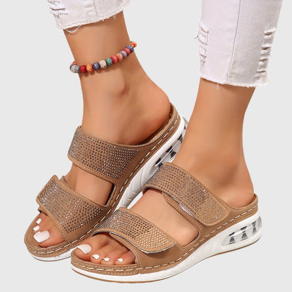 Skylar | Orthopedic Rhinestone Air Cushion Sandals