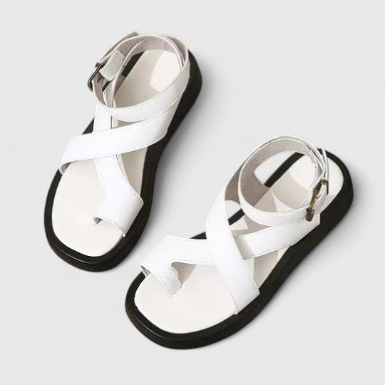 Sloane | Crossover Buckle Flatform Sandals
