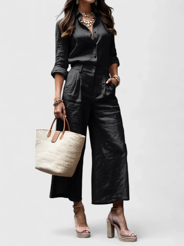 Stella | Elegant Two Piece Shirt and Pants Set