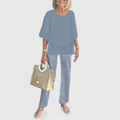 Stella | Floral Print Wide Leg Pants Matching Set