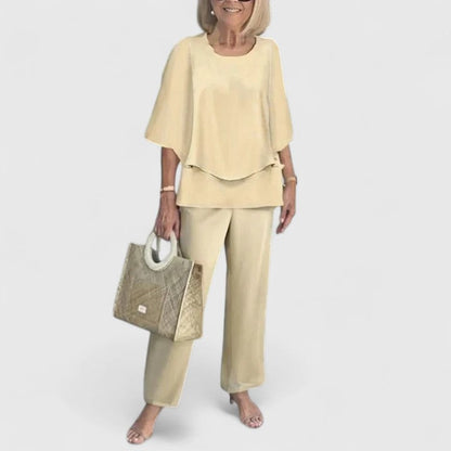 Stella | Floral Print Wide Leg Pants Matching Set