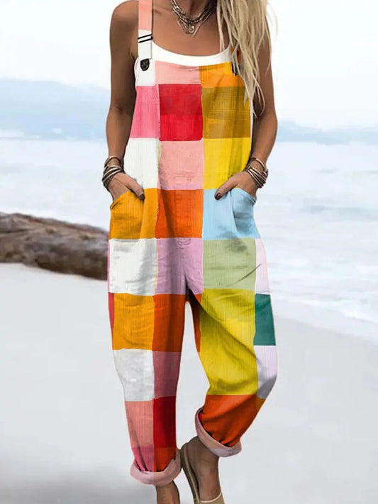 Sunny | Colourful Dungaree Jumpsuit