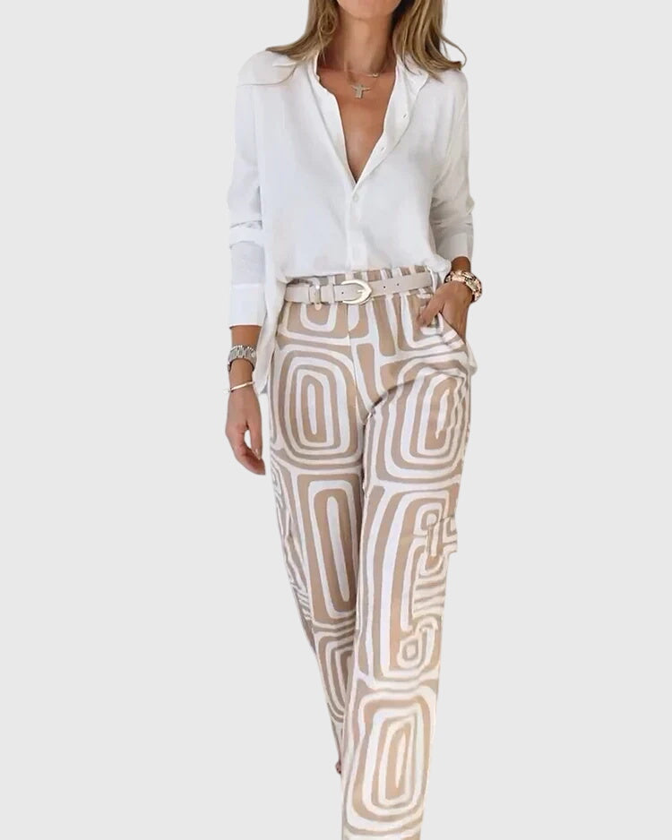 Sydney | Elegant Casual Top and Pants Matching Set