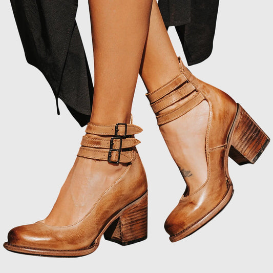 Tara | Comfortable Strappy Platform Heels