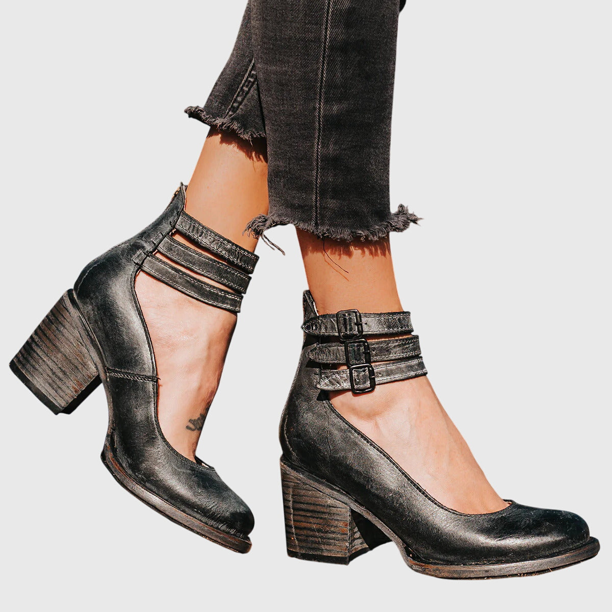 Tara | Comfortable Strappy Platform Heels