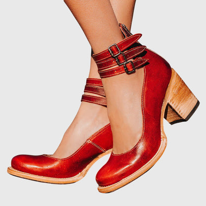 Tara | Comfortable Strappy Platform Heels